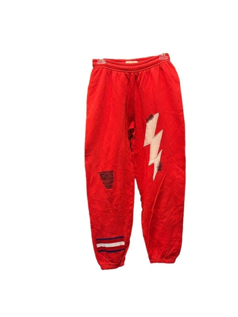 RILEY Vintage Red Patchwork Jogger Sweatpants Size Medium
